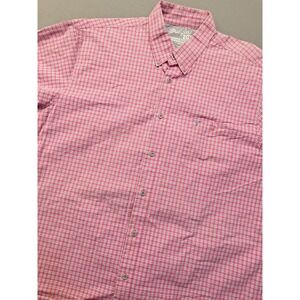 Wrangler 20X Competition Men's 2XLT Pink Check Short Sleeve Rodeo Western Chore
